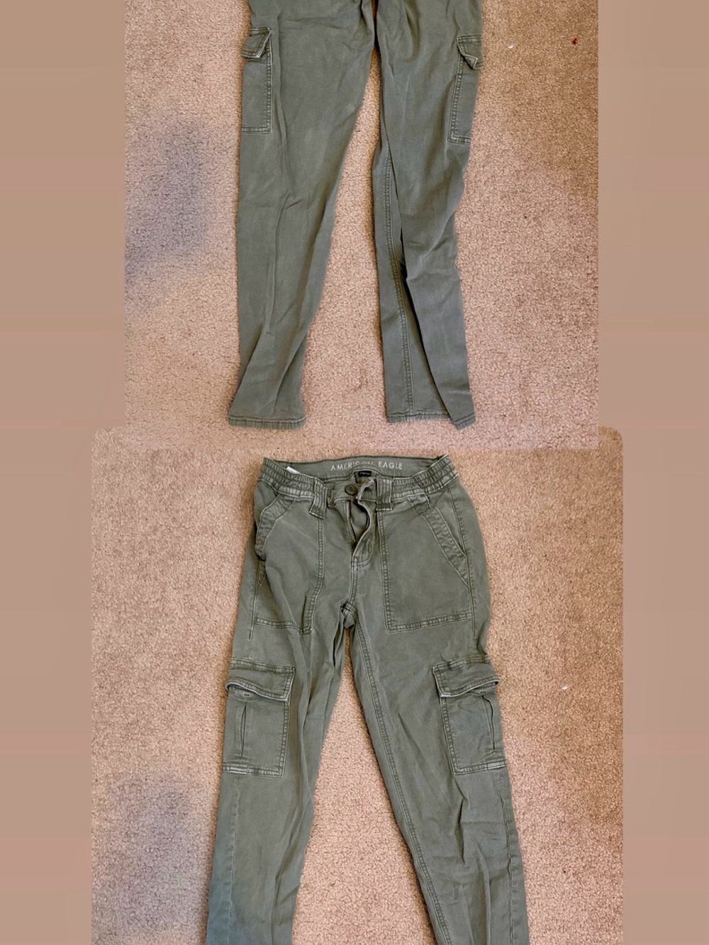 American Eagle Outfitters green Cargo Joggers